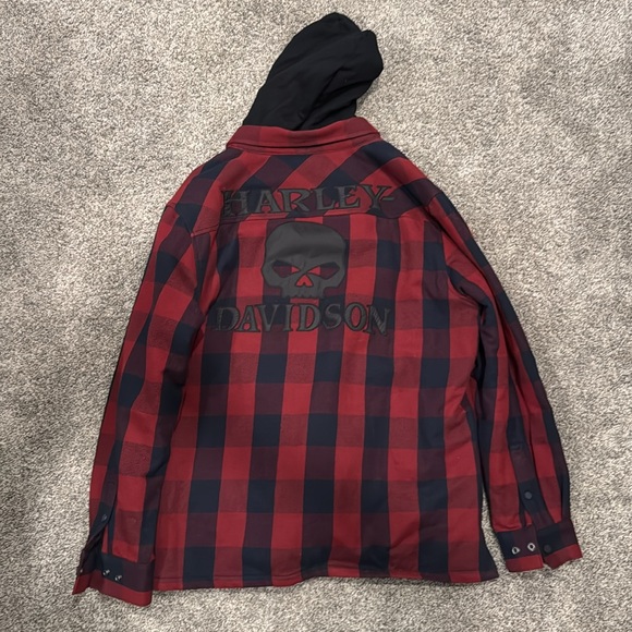 Harley Davidson Plaid Hoodie Jacket - Picture 2 of 4